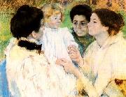 Mary Cassatt Women Admiring a Child oil painting reproduction